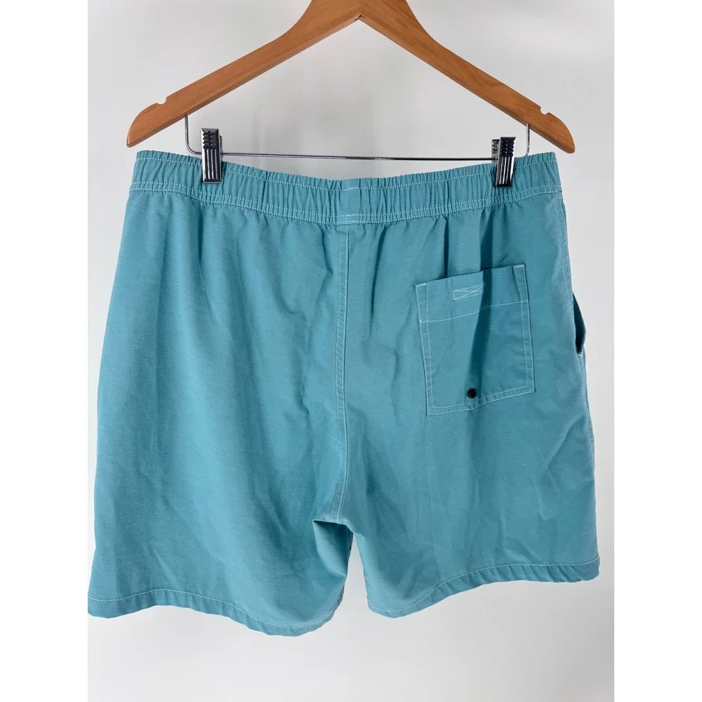 Public Access Swim Trunks Mens Large Teal‎ Blue Good Coastal Surf Shorts